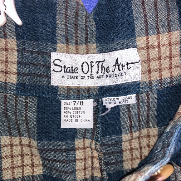 Special 70’s Vintage Plaid Skirt, Size 7/8, Blue Tan and Brown - Picture 3 of 9